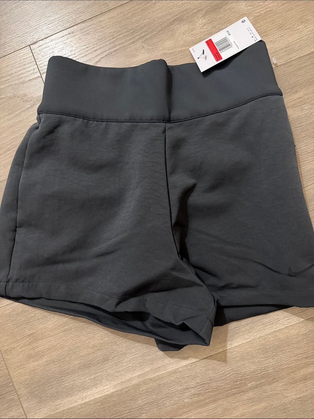 Nike Women's High-Rise Athletic Shorts in Charcoal Gray